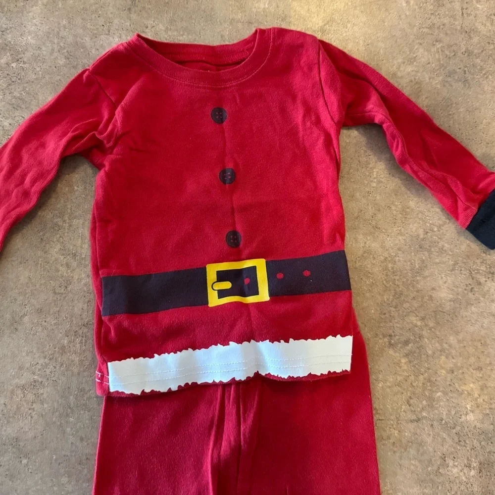 Carters-  Adorable Holiday Santa Pajamas, Size 12M